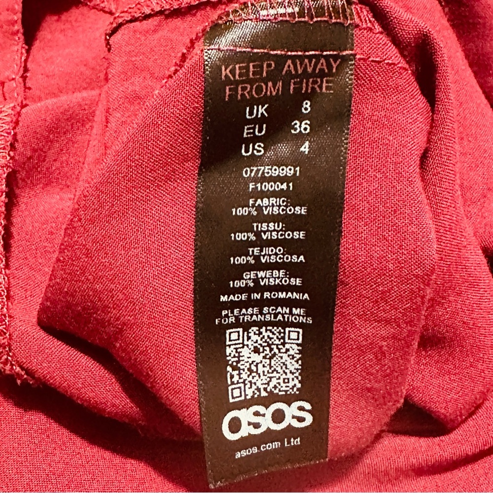 ASOS | Dress | ASOS Button-up Dress | Blood Red - Picture 7 of 12